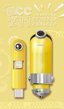 Заредете изображение във визуализатора на галерията – REMAX Car Charger Cutie RCC-211 - USB - 2,4A with 3 in 1 cable Micro USB, Lightning, Type C YELLOW
