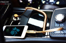 Заредете изображение във визуализатора на галерията – REMAX Car Charger RCC-103 Finchy - USB - 3,4A with Lightning + MicroUSB cable silver

