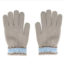 Заредете изображение във визуализатора на галерията – Gloves for touch screens GREY WITH FLOWER
