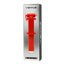 Заредете изображение във визуализатора на галерията – Vennus Selfie Stick - with trigger in the holder and cable - red
