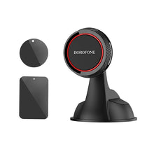 Заредете изображение във визуализатора на галерията – Borofone Car holder BH14 Journey Series magnetic with suction cup black-red
