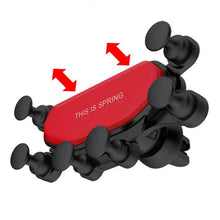 Заредете изображение във визуализатора на галерията – Car holder - gravity SPRING from 4,7’ air vent mount black
