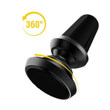 Заредете изображение във визуализатора на галерията – Car Holder - Aluminium with magnet, air vent mount black

