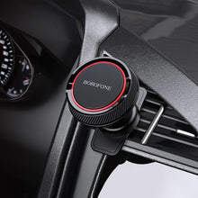 Заредете изображение във визуализатора на галерията – Borofone Car holder BH12 Journey Series magnetic, air vent mount black-red

