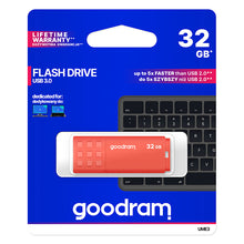 Заредете изображение във визуализатора на галерията – GOODRAM UME3 Pendrive - 32GB USB 3.0 ORANGE
