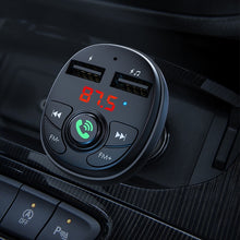 Заредете изображение във визуализатора на галерията – Borofone Transmitter FM BC26 Music Joy MP3, Bluetooth - 2xUSB - 2,1A black
