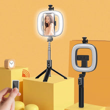 Заредете изображение във визуализатора на галерията – Selfie Stick - with detachable bluetooth remote control, tripod and ring lamp - P40D-2 Black
