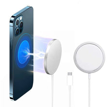 Заредете изображение във визуализатора на галерията – Wireless Induction Charger QI Fast Charge 15W Iphone 12/12 Mini/12 Pro/12 Pro Max/13/13 Mini/13 Pro/13 Pro Max/14/14 Pro/14 Plus/14 Pro Max - White
