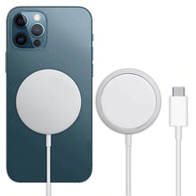 Заредете изображение във визуализатора на галерията – Wireless Induction Charger QI Fast Charge 15W Iphone 12/12 Mini/12 Pro/12 Pro Max/13/13 Mini/13 Pro/13 Pro Max/14/14 Pro/14 Plus/14 Pro Max - White
