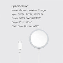 Заредете изображение във визуализатора на галерията – Wireless Induction Charger QI Fast Charge 15W Iphone 12/12 Mini/12 Pro/12 Pro Max/13/13 Mini/13 Pro/13 Pro Max/14/14 Pro/14 Plus/14 Pro Max - White
