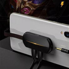 Заредете изображение във визуализатора на галерията – Baseus Adapter Gamo L47 - Lightning male to 2xLightning + jack 3,5mm female - 2A (CALL47-01) black
