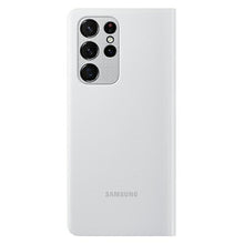 Заредете изображение във визуализатора на галерията – Original Case for Samsung S21 Ultra Galaxy - LED View Cover (ef-ng998pj) LIGHT GREY
