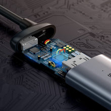 Заредете изображение във визуализатора на галерията – Baseus Adapter HUB - Type C to VGA + Type C PD - (CAHUB-O0G) dark grey
