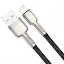 Заредете изображение във визуализатора на галерията – Baseus Cable Cafule Metal - USB to Lightning - 2.4A 2 metres (CALJK-B01) black
