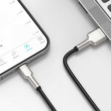Заредете изображение във визуализатора на галерията – Baseus Cable Cafule Metal - USB to Lightning - 2.4A 2 metres (CALJK-B01) black
