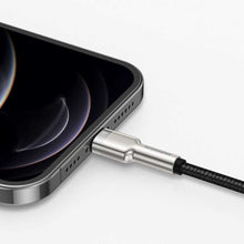 Заредете изображение във визуализатора на галерията – Baseus Cable Cafule Metal - USB to Lightning - 2.4A 2 metres (CALJK-B01) black
