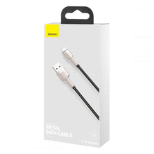 Заредете изображение във визуализатора на галерията – Baseus Cable Cafule Metal - USB to Lightning - 2.4A 2 metres (CALJK-B01) black
