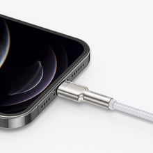 Заредете изображение във визуализатора на галерията – Baseus Cable Cafule Metal - USB to Lightning - 2.4A 2 metres (CALJK-B02) white
