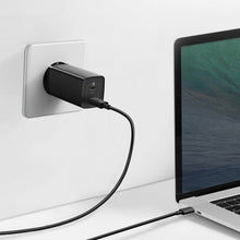 Заредете изображение във визуализатора на галерията – Baseus Wall Charger GaN2 Lite - 2xType C - QC 3.0 PD 3.0 65W 3A (CCGAN2L-E01) black
