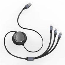 Заредете изображение във визуализатора на галерията – Baseus Cable Bright Mirror 3 in 1 - USB to Micro USB, Lightning, Type C - 3,5A 1,2 meters (CAMLT-MJ01) black
