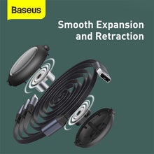 Заредете изображение във визуализатора на галерията – Baseus Cable Bright Mirror 3 in 1 - USB to Micro USB, Lightning, Type C - 3,5A 1,2 meters (CAMLT-MJ01) black

