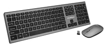 Заредете изображение във визуализатора на галерията – Cliptec Set of multimedia keyboard + optical mouse 1200DPI Slimline Air RZK350 wireless grey
