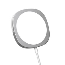 Заредете изображение във визуализатора на галерията – Wireless Induction Charger QI Universal Fast Charge magnetic - C04 with stand 15W White-silver (min.2A)
