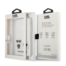 Заредете изображение във визуализатора на галерията – Original Case KARL LAGERFELD - Karl &amp; Choupette Hard Case KLHCN61CKTR for Iphone 11 Transparent
