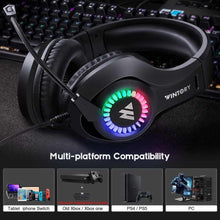 Заредете изображение във визуализатора на галерията – Gaming слушалки 3d stereo sound с микрофон wintory m3 black - TopMag
