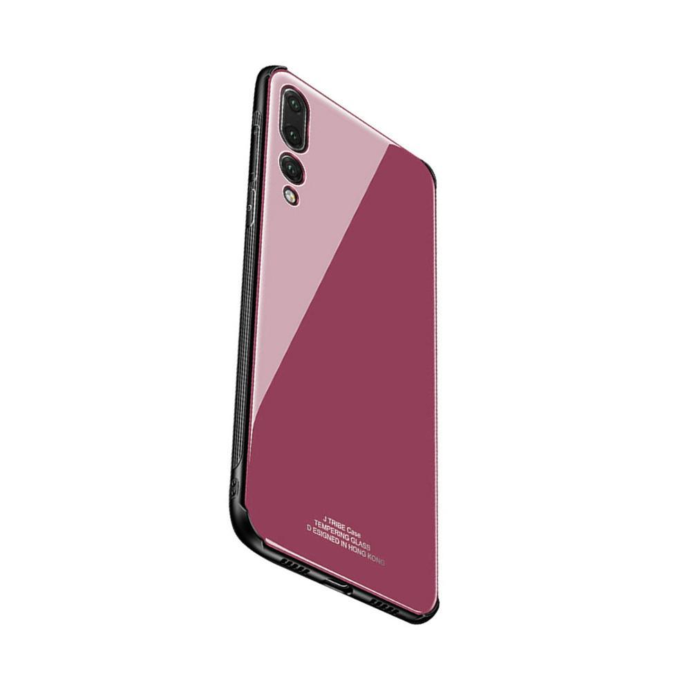 Стъклен гръб за huawei p20 pro розов - TopMag