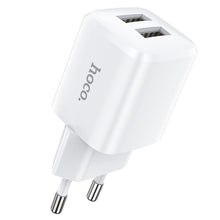 Заредете изображение във визуализатора на галерията – Hoco адаптер 2xusb 2,4a n8 briar white - TopMag
