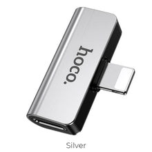 Заредете изображение във визуализатора на галерията – Hoco adapter audio 2in1 do iphone lightning 8-pin - iphone lightning 8-pin+ iphone lightning 8-pin ls24 - TopMag
