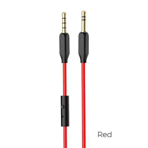 Hoco aux кабел jack 3,5mm upa12 с micro червен - TopMag