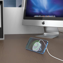 Заредете изображение във визуализатора на галерията – Hoco безжично зарядно fast charger с magsafe за iphone 15w cw35 бяло - TopMag
