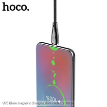 Заредете изображение във визуализатора на галерията – Hoco blaze USB магнитен кабел към Micro USB u75 черен - TopMag
