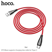 Заредете изображение във визуализатора на галерията – Hoco blaze USB магнитен кабел към Type-C u75 червен - TopMag
