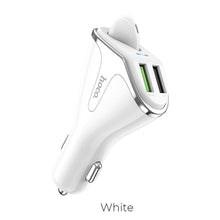 Заредете изображение във визуализатора на галерията – Hoco bluetooth headset traveller with docking station and зарядно за кола (2xusb) e47 white - TopMag
