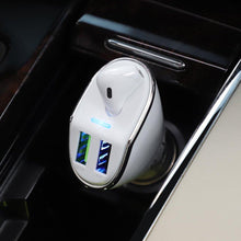 Заредете изображение във визуализатора на галерията – Hoco bluetooth headset traveller with docking station and зарядно за кола (2xusb) e47 white - TopMag
