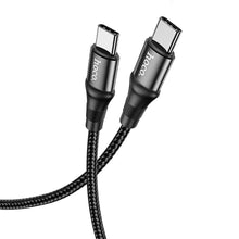 Заредете изображение във визуализатора на галерията – Hoco cable type c - type c exquisito power delivery 100w x50 2 meter black - TopMag
