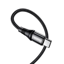 Заредете изображение във визуализатора на галерията – Hoco cable type c - type c exquisito power delivery 100w x50 2 meter black - TopMag
