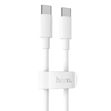 Заредете изображение във визуализатора на галерията – Hoco cable type c - type c high-power power delivery 100w x51 1 meter white - TopMag
