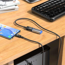 Заредете изображение във визуализатора на галерията – Hoco cable usb (femal) / otg to type c 3a u107 1,2m black - TopMag
