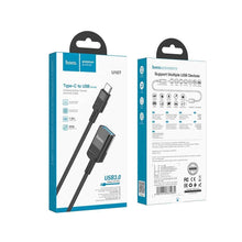 Заредете изображение във визуализатора на галерията – Hoco cable usb (femal) / otg to type c 3a u107 1,2m black - TopMag

