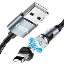 Заредете изображение във визуализатора на галерията – Hoco cable usb for iphone lightning 8-pin magnetic 2,4a u94 1,2 meter black - TopMag
