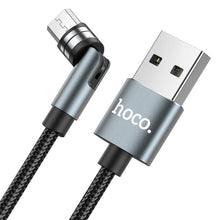 Заредете изображение във визуализатора на галерията – Hoco cable usb - micro 2,4a u94 1,2 meter black - TopMag

