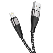 Заредете изображение във визуализатора на галерията – Hoco cable usb to iphone lightning 8-pin 2,4a blessing x57 1 metr black - TopMag
