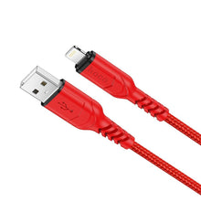 Заредете изображение във визуализатора на галерията – Hoco cable usb to iphone lightning 8-pin 2,4a victory x59 1 metr red - TopMag
