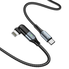 Заредете изображение във визуализатора на галерията – Hoco cable usb to iphone lightning 8-pin power delivery fast charging 2,4a u100 black - TopMag
