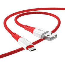 Заредете изображение във визуализатора на галерията – Hoco cable usb  to micro 2,4a ferry x70 1m red - TopMag
