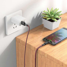 Заредете изображение във визуализатора на галерията – Hoco cable usb to micro 2,4a jaeger x69 1m black red - TopMag

